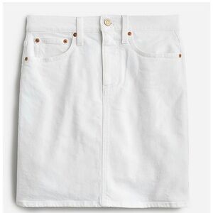J.Crew $98 Denim Mini Skirt in White Size 30 BI723